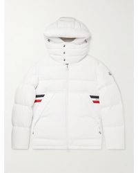 Moncler - Fleole Logo-Print Striped Quilted Shell Hooded Down Jacket - Lyst