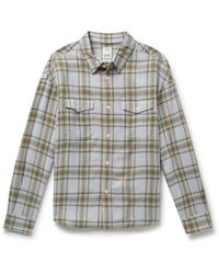 Visvim - Pioneer Checked Wool And Linen-blend Flannel Shirt - Lyst