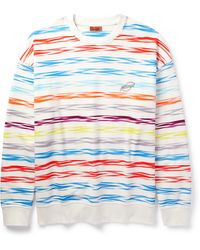 Missoni - Logo-appliquéd Striped Cotton-jersey Sweatshirt - Lyst
