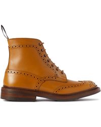 Tricker's - Stow Leather Brogue Boots - Lyst