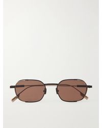 ZEGNA - Round-frame Titanium Sunglasses - Lyst
