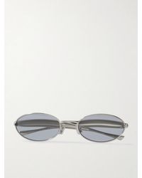 Bottega Veneta - Sardine Round-Frame-Tone Metal Sunglasses - Lyst