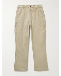 Officine Generale - Greg Straight-Leg Garment-Dyed Cotton-Moleskin Trousers - Lyst