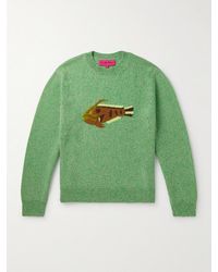 The Elder Statesman - Sealife Jacquard-Knit Cashmere-Blend Sweater - Lyst