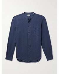 Hartford - Premium Pat Grandad-collar Linen Shirt - Lyst