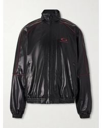 Balenciaga - Logo-Embossed Leather Jacket - Lyst