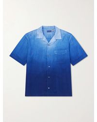Blue Blue Japan - Camp-Collar Dégradé Woven Shirt - Lyst