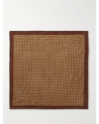 Lardini Printed Wool Scarf - Brown