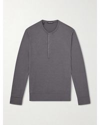 Tom Ford - Slim-Fit Cashmere, Wool And Silk-Blend Sweatshirt - Lyst