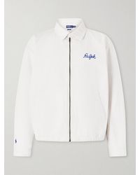 Polo Ralph Lauren - Logo-Embroidered Cotton-Twill Blouson Jacket - Lyst