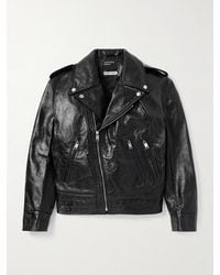 Enfants Riches Deprimes - Distressed Leather Biker Jacket - Lyst