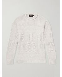 RRL - Cable-Knit Cotton, Linen And Silk-Blend Sweater - Lyst