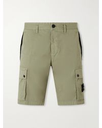 Stone Island - Straight-Leg Cotton-Blend Twill Cargo Shorts - Lyst