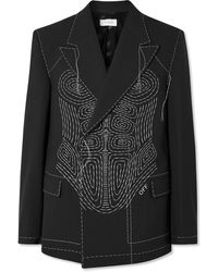 Off-White c/o Virgil Abloh - Double-breasted Embroidered Woven Tuxedo Jacket - Lyst