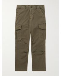 Officine Generale - Kenny Straight-leg Cotton-blend Cargo Trousers - Lyst