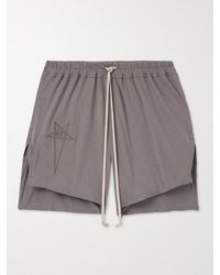Rick Owens - Champion Dolphin Logo-embroidered Organic Cotton-jersey Shorts - Lyst