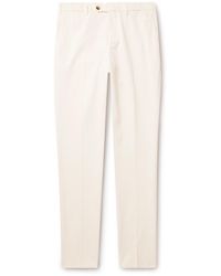 Brunello Cucinelli - Straight-leg Cotton-gabardine Trousers - Lyst