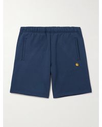 Carhartt - Chase Straight-leg Logo-embroidered Cotton-blend Jersey Shorts - Lyst