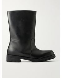 424 - Straight Leather Biker Boots - Lyst