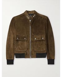 Tom Ford - Suede Bomber Jacket - Lyst