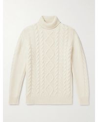 Kingsman - Cable-knit Wool Rollneck Sweater - Lyst