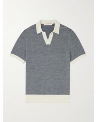 Orlebar Brown - Horton Slim-Fit Merino Wool And Cotton-Blend Polo Shirt - Lyst