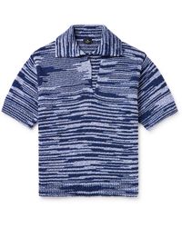 Etro - Space-dyed Cotton-blend Polo Shirt - Lyst