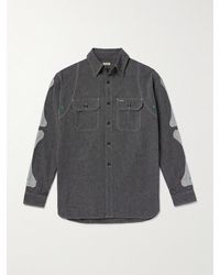 Kapital - Appliquéd Panelled Cotton Shirt - Lyst