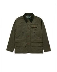 Polo Ralph Lauren - Polo Country Corduroy And Leather-Trimmed Waxed Cotton-Canvas Field Jacket - Lyst