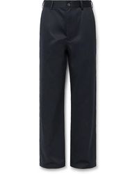 Nili Lotan - Corentin Straight-leg Cotton-twill Trousers - Lyst