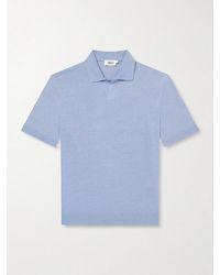 Altea - Pierre Lyocell And Cotton-blend Polo Shirt - Lyst