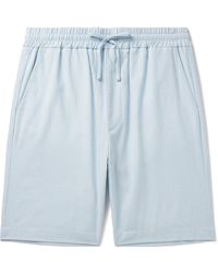 Lardini - Straight-leg Striped Cotton-blend Drawstring Shorts - Lyst