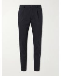 Slowear - Tapered Pleated Cotton-Blend Gabardine Suit Trousers - Lyst