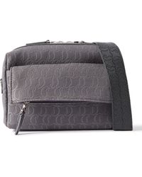 Christian Louboutin - Zip N Flap Leather-trimmed Canvas-jacquard Messenger Bag - Lyst
