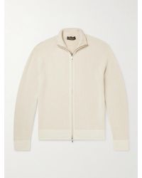 Loro Piana - Ribbed Baby Cashmere Zip-up Sweater - Lyst