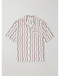 Frescobol Carioca - La Marzocco Striped ® And Linen-blend Pyjama Shirt - Lyst