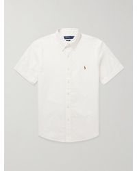 Polo Ralph Lauren - Button-Down Collar Logo-Embroidered Cotton Oxford Shirt - Lyst