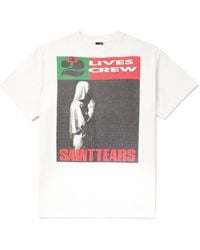 SAINT Mxxxxxx - Denim Tears Saint Tears Printed Cotton-jersey T-shirt - Lyst