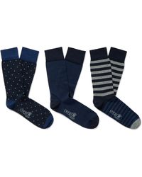 Kingsman - Three-pack Patterned Cotton-blend Socks - Lyst