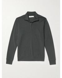 Orlebar Brown - Isar Merino Wool-jersey Half-zip Sweatshirt - Lyst