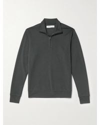 Orlebar Brown - Isar Merino Wool-jersey Half-zip Sweatshirt - Lyst