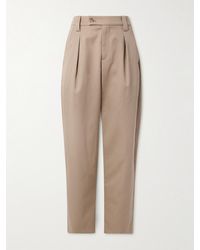 A.P.C. - Renato Straight-leg Virgin Wool And Cotton-blend Twill Suit Trousers - Lyst