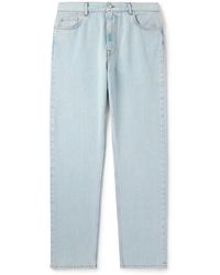 dunhill - Slim-Fit Straight-Leg Cotton And Mulberry Silk-Blend Denim Jeans - Lyst
