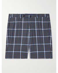 Incotex - Venezia 1951 Straight-leg Checked Cotton-blend Seersucker Shorts - Lyst