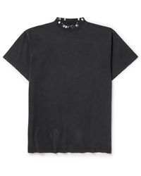 Balenciaga - Oversized Embellished Cotton-jersey T-shirt - Lyst