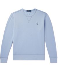 Polo Ralph Lauren - Logo-embroidered Cotton-blend Jersey Sweater - Lyst