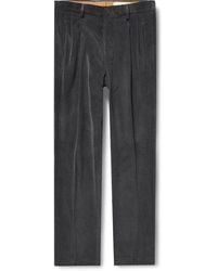 Umit Benan - Pleated Straight-leg Cotton And Cashmere-blend Corduroy Suit Trousers - Lyst