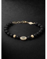 Jacquie Aiche - 14-Karat, Hematite And Diamond Beaded Bracelet - Lyst