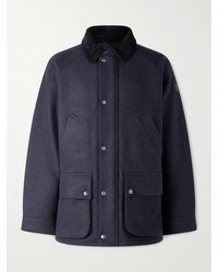 Polo Ralph Lauren - Logo-appliquéd Cotton Corduroy-trimmed Wool-twill Jacket - Lyst