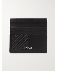 Loewe - Logo-print Debossed Leather Cardholder - Lyst